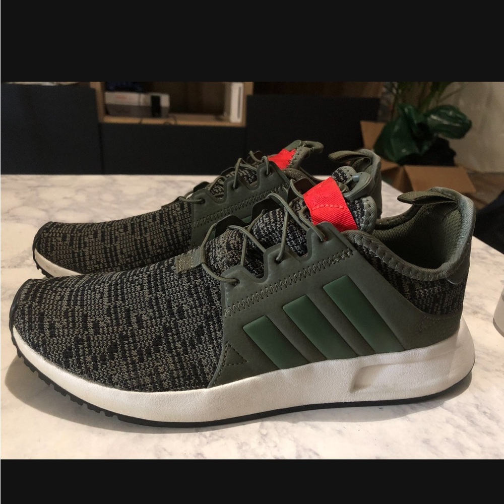 Adidas black and green ortholite shoes